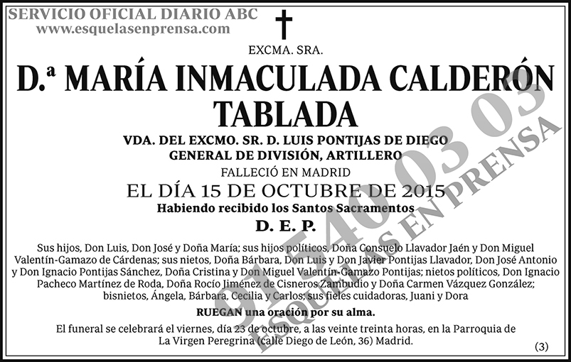 María Inmaculada Calderón Tablada